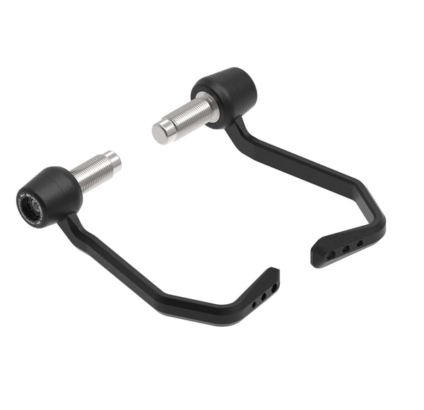Ready to be fitted either end of a motorcycle's handlebars, the Evotech Brake and Clutch Protector Kit is made of two stainless steel bar weights with aluminium lever guards. The Evotech Performance motorcycle accessories are covered with a matt, black powder-coating and have a stainless steel, rolled-thread bolt.