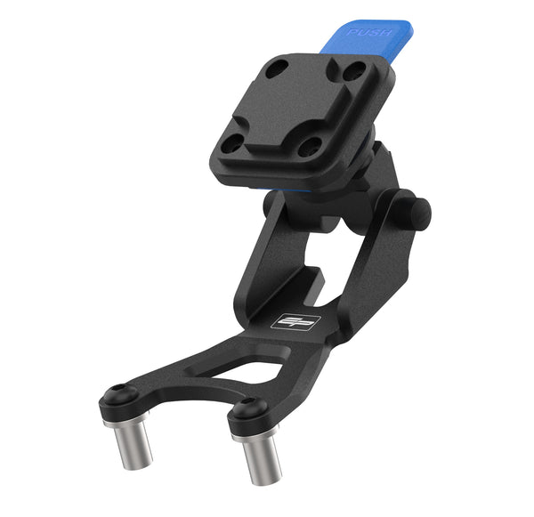 Complete with a Carpuride interface plate, the Evotech Sat Nav Mount has a model-specific design and pivot adjustment. The aluminium plate has matt, black powder-coating and Evotech Performance logos.