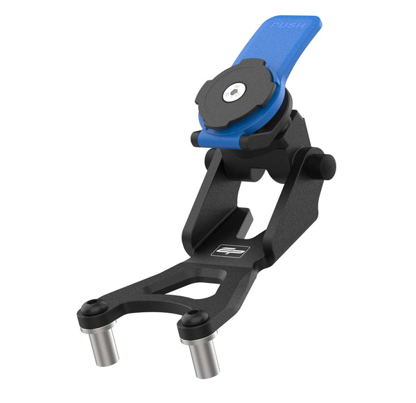 Featuring a Quad Lock interface, the Evotech Sat Nav Mount has a model-specific design to accurately fit a mobile phone for sat nav use in front of the rider. The powder-coated black aluminium EP sat nav bracket has pivot adjustment and stainless steel fittings.