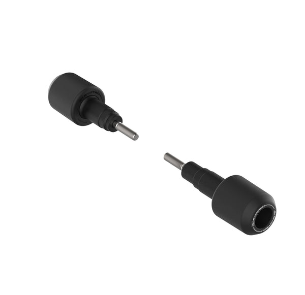 Evotech Crash Protection for the Ducati Streetfighter V4 is an easy fitting kit comprising stainless steel bolts, aluminium custom shaped spacers and large 60mm diameter Evotech crash bungs.