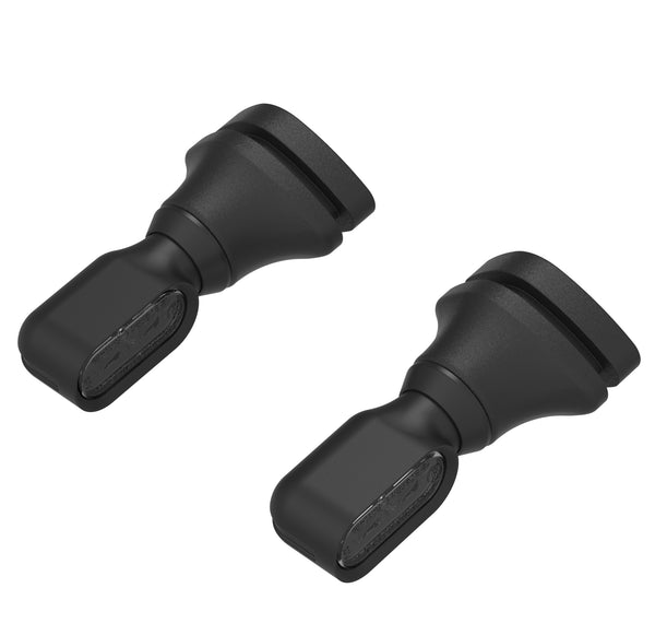 Evotech V1 Indicators are supplied in a pair to replace the OEM indicators The V1 is a micro indicator with aluminium housing and a model-specific attachment design.