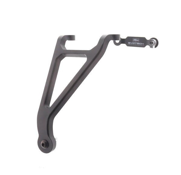 Evotech Exhaust Hanger and Pillion Footpeg Removal Kit for the Honda CBR1000RR-R Fireblade SP Carbon Edition are a pair of EP motorcycle parts to replace both OE Honda footpegs. With a shaped exhaust bracket for one side and a blanking plate for the other, the aluminium replacement parts come with all required fittings.