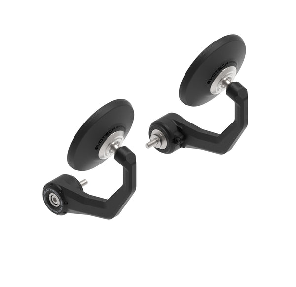 Evotech Bar End Weights (Retro) have a stainless steel model-specific installation design to ensure a precise fit. The aluminium mirror stems have a durable, black powder-coating.