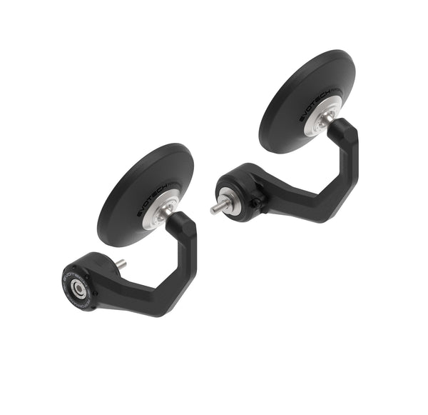 Evotech Bar End Mirrors (Retro) attach to the motorcycle handlebar ends using Evotech Performance’s model-specific, stainless steel installation design. The aerodynamic, powder-coated aluminium mirror stems hold the circular, retro-style, mirrors firmly in place.