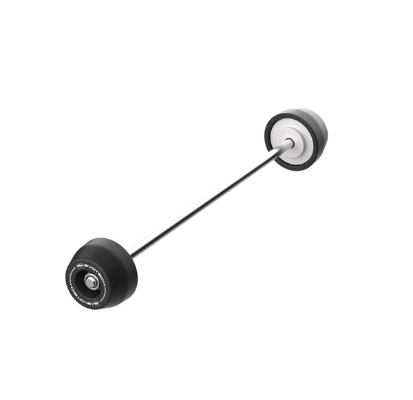 Evotech Front Spindle Bobbins are precision manufactured to fit precisely through the motorcycle's front wheel. Nylon and aluminium bobbin heads are held in position by a rolled-thread stainless steel spindle rod.