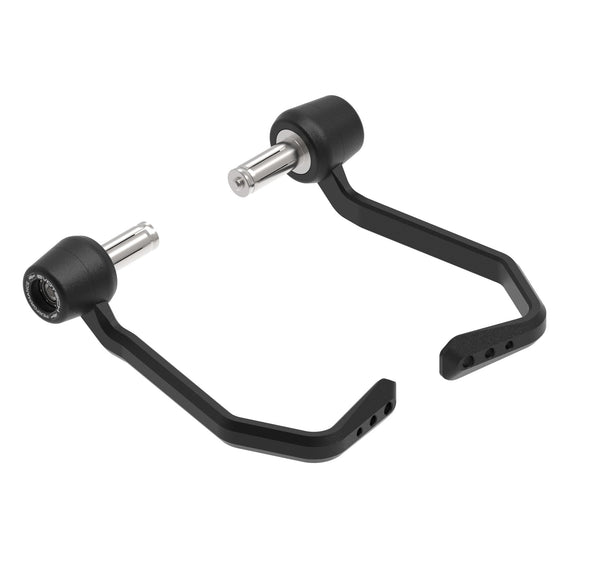 EP Brake and Clutch Lever Protector Kit for the KTM 1290 Super Duke RR, includes aluminium protector guards to cover each handlebar lever, which are fitted using EP’s stainless steel handlebar weights.  Finished in EP’s matt black powder-coating with stainless steel fasteners included.