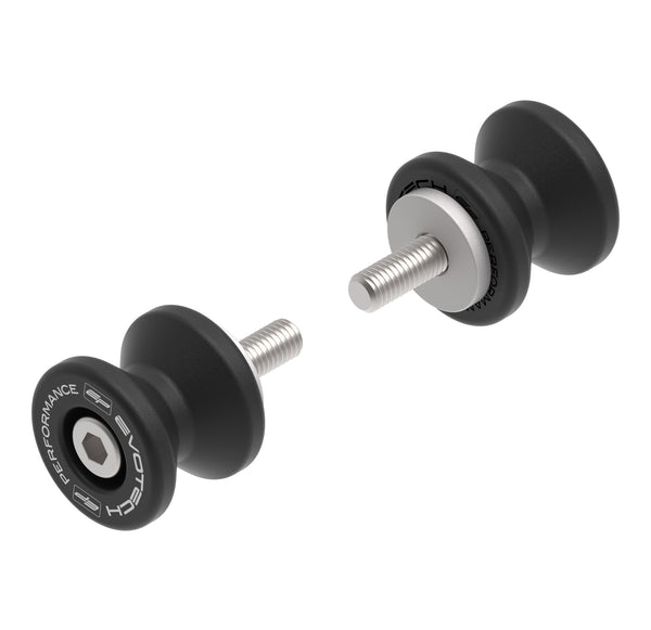 Injection-moulded nylon, a stainless steel inner, mounting bolt and aluminium spacer are all included in EP Paddock Stand Bobbins for the Triumph Tiger Sport 660.