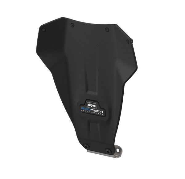Produced from aluminium with a bespoke shaping to accurately fit to the motorcycle, the Evotech Engine Guard is finished with matt, black powder-coating and T-shape Evotech Performance logos. To ensure accurate fitting, an additional stainless steel bracket is included at the bottom of the EP engine guard.