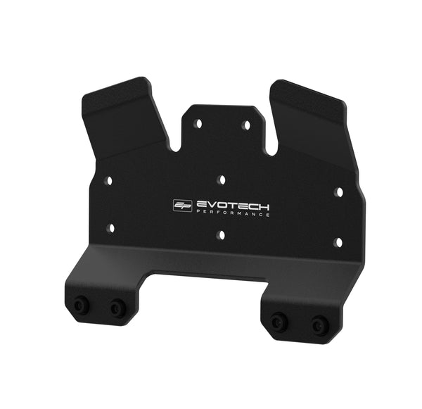 Produced from aluminium with a durable, matt black powder-coating, the Evotech Vario Top Box Wall Mounting Bracket for the BMW R 1300 GS has a variety of pre-made holes for attaching to a wall. With cushioning rubber bungs, the Evotech pannier accessory also displays the Evotech Performance logo.