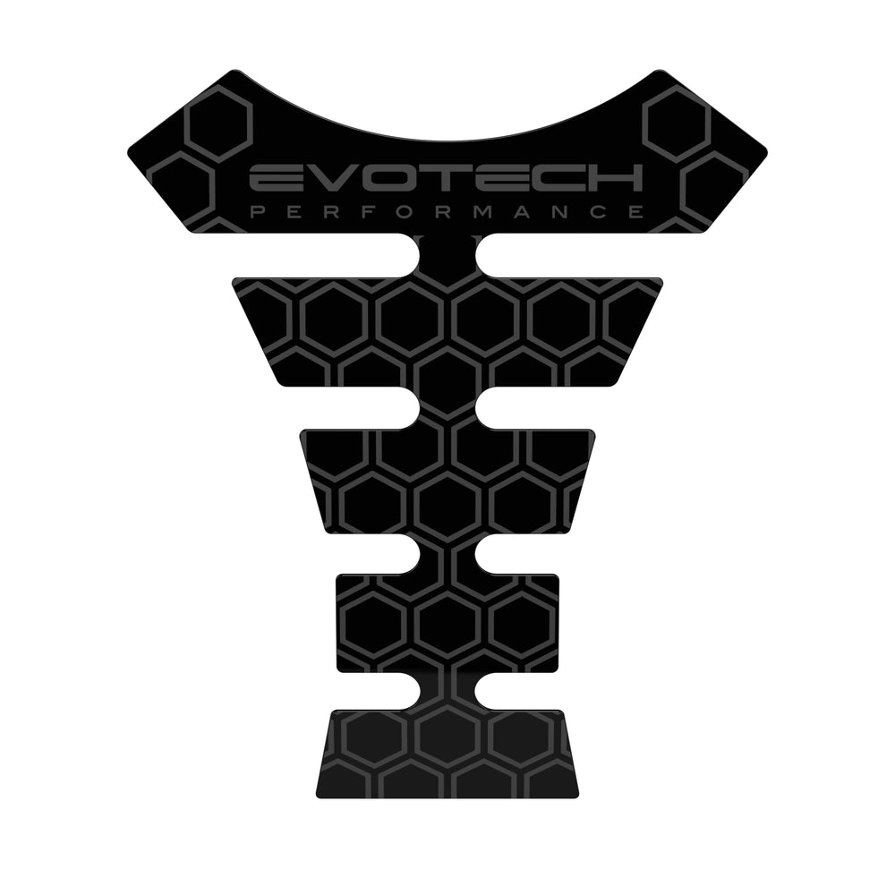 Evotech Motorcycle Fuel Tank Protector Sticker - Dark Grey Hexagon Pattern