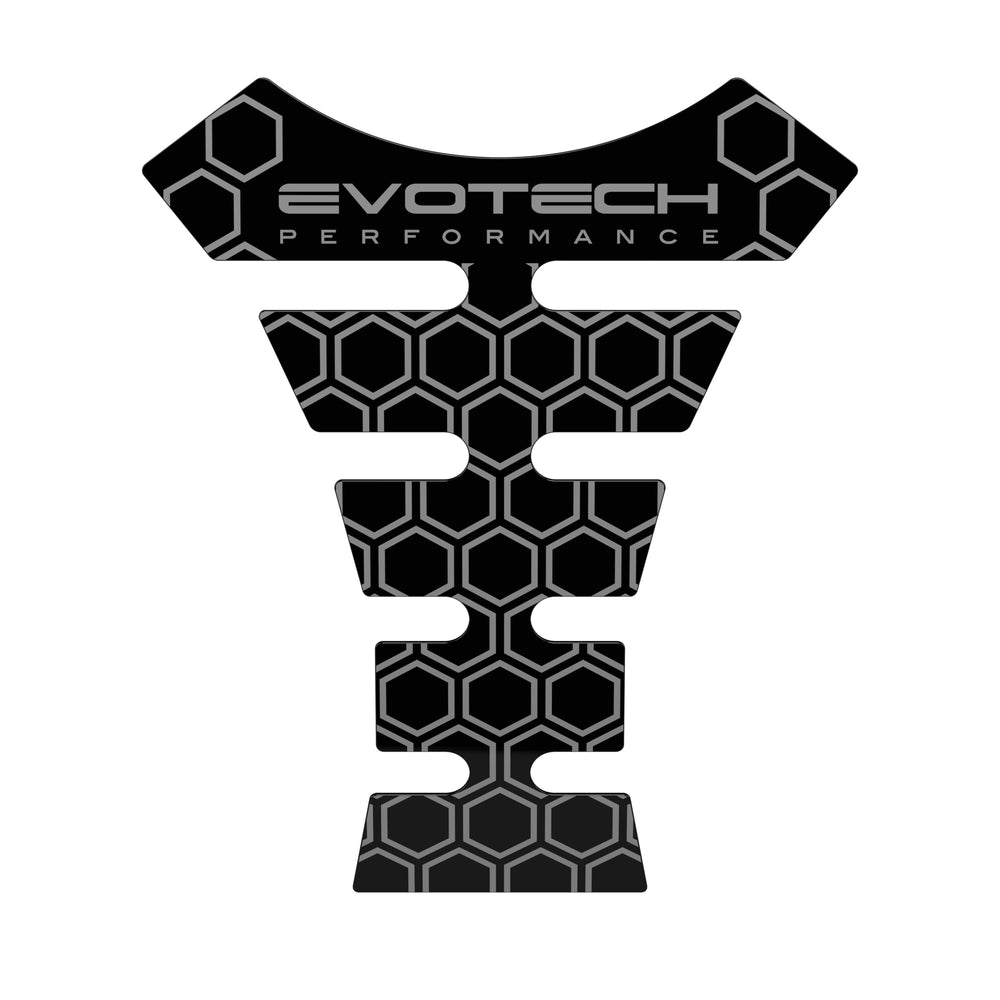 Evotech Motorcycle Fuel Tank Protector Sticker - Medium Grey Hexagon Pattern