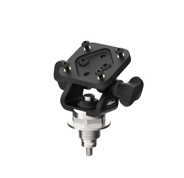 The Evotech Garmin Compatible Sat Nav Mount attaches to the motorcycle’s top yoke with a replacement stainless steel bolt which has fitting point for an expanding collect locator. The Evotech motorcycle accessory then secures a Garmin interface in position with wing screws for angle adjustment.