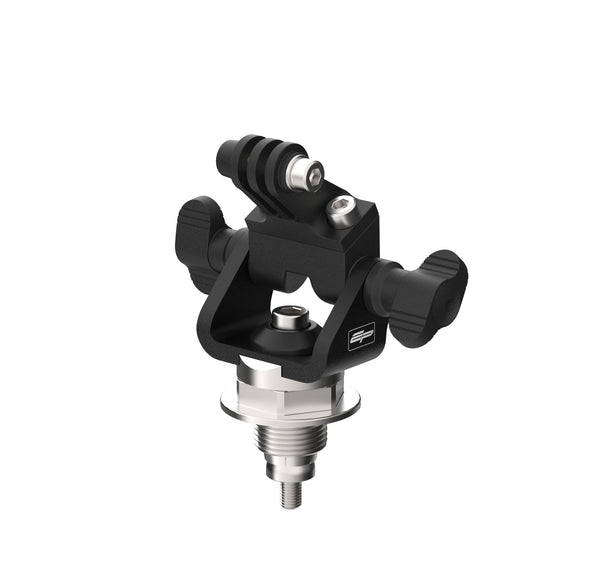 The Evotech Beeline Moto Compatible Sat Nav Mount attaches to the motorcycle’s top yoke with a replacement stainless steel bolt which has fitting point for an expanding collect locator. The Evotech motorcycle accessory then secures a Beeline Moto interface in position with wing screws for angle adjustment.