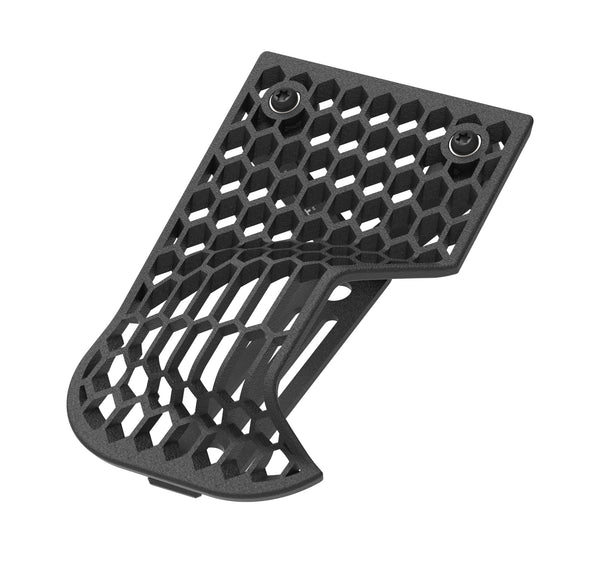 The Evotech Rectifier Guard for the KTM 990 RC R has a model-specific design for a factory-finish to fit to the motorcycle. Produced from composite with powder-coating, the EP rec guard has a matrix of holes for vital airflow.