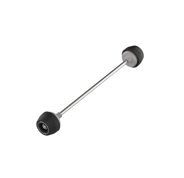 With a nylon crash bung at each end of the rolled-thread stainless steel spindle rod, the Evotech Front Spindle bobbins have specifically shaped aluminium spacers and a replacement stainless steel hollow spindle bolt. 