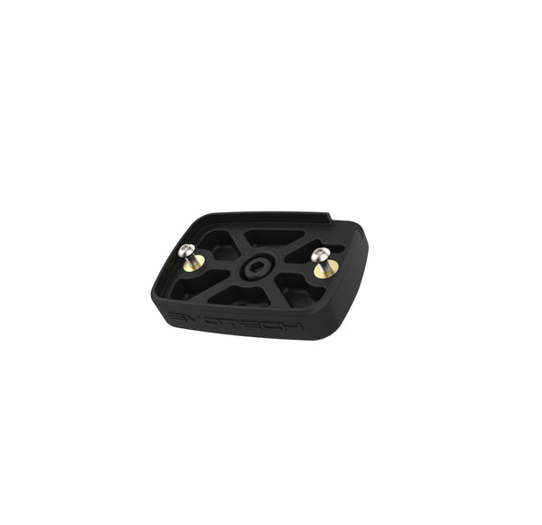 Manufactured from strong composite, the Evotech Apico Tach Mount has brass inserts for strong attachment to the fastening screws. Indented with 'Evotech' the trials motorcycle accessory has a raised bezel to accurately secure the Apico hour counter.