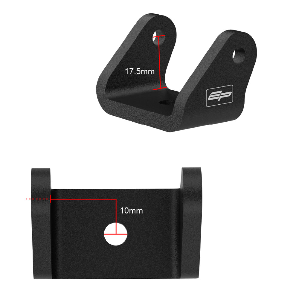 Top Yoke Mounting Bracket Height 17.5mm, Offset 10mm