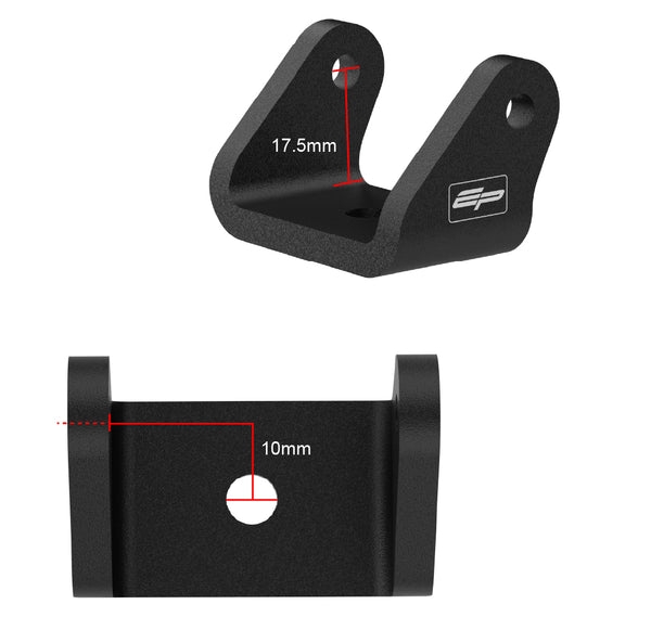 Top Yoke Mounting Bracket Height 17.5mm, Offset 10mm