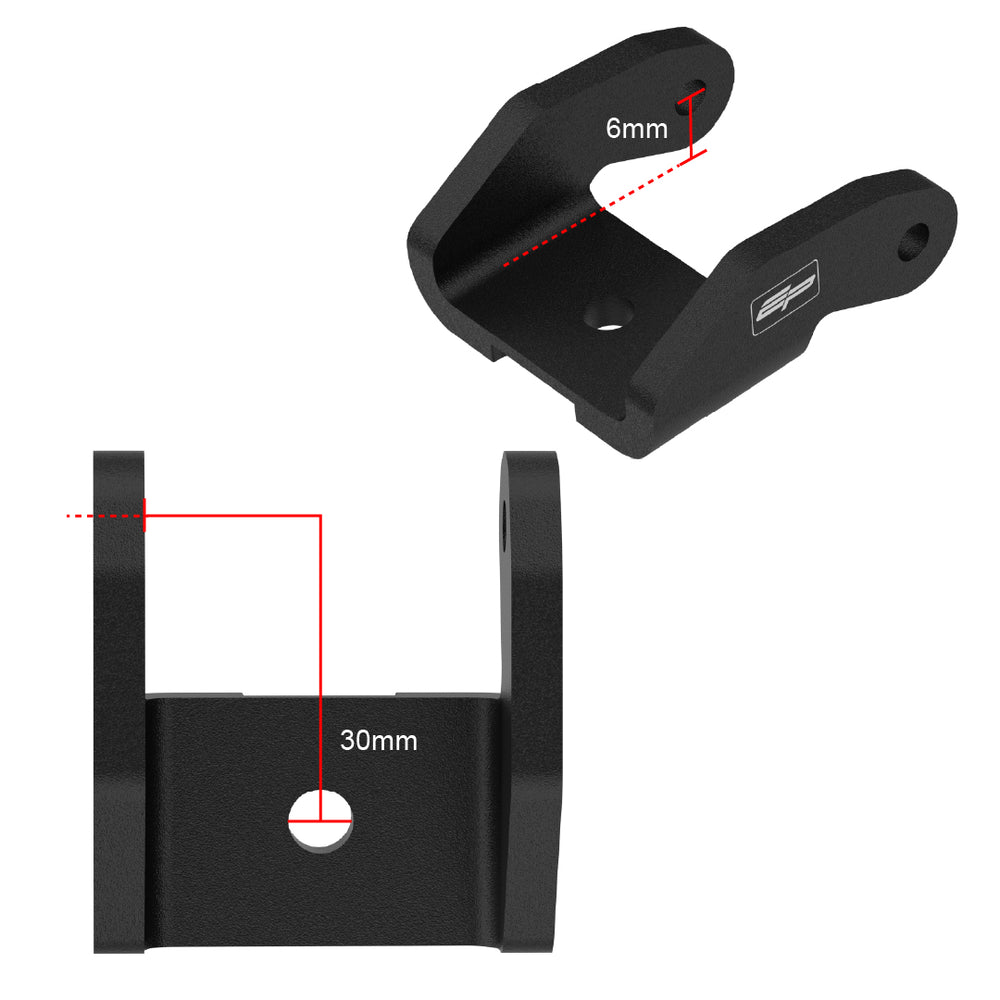 Top Yoke Mounting Bracket Height 6mm, Offset 30mm