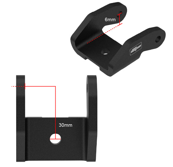 Top Yoke Mounting Bracket Height 6mm, Offset 30mm