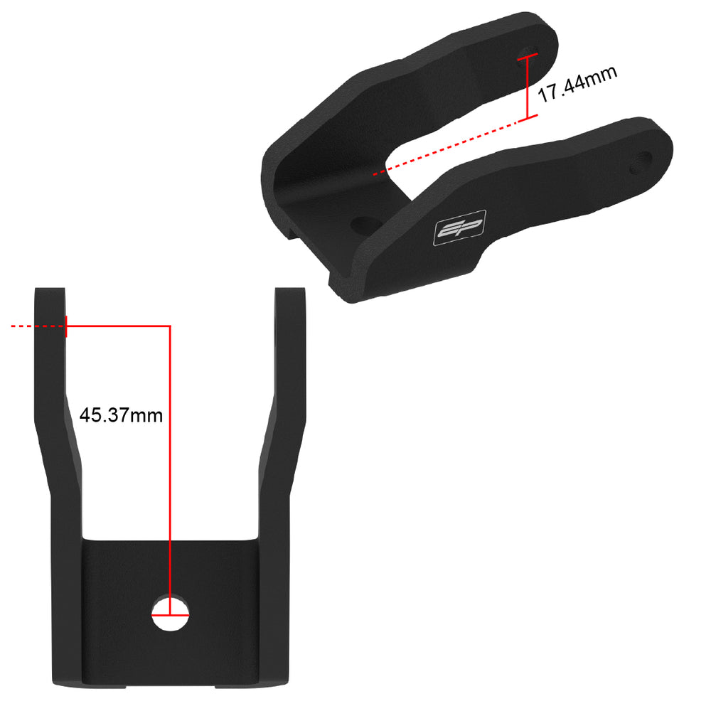 Top Yoke Mounting Bracket Height 17.5mm, Offset 45mm