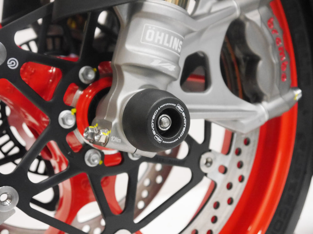 Evotech Front Spindle Bobbins - Aprilia Tuono V4 (2021+)