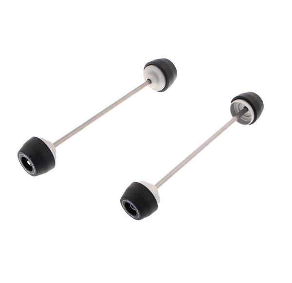 EP Spindle Bobbins Kit for the Kawasaki ZX-10R SE Performance includes front fork crash protection and rear swingarm protection. Stainless steel spindle rods precisely fit the signature Evotech Performance nylon bobbins to either end of the motorcycle’s wheels.  