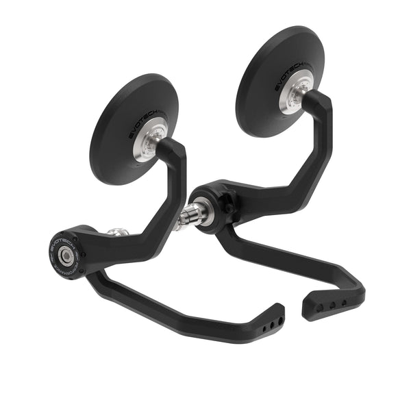 Evotech Bar End Mirrors / Brake and Clutch Protector Kit for the Ducati Scrambler Icon contains two Evotech Performance motorcycle handlebar mirrors each with an additional lever guard included. Produced from stainless steel, aluminium and injection-moulded nylon with a model-specific precise installation system.