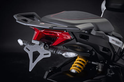 Evotech Performance Tail Tidy for the 2019 Ducati Multistrada 1260 Pikes Peak On Bike Rear Offside Angled View 2