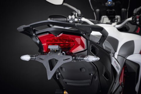Evotech Performance Tail Tidy for the 2019 Ducati Multistrada 1260 Pikes Peak On Bike Rear Offside Angled View 1