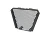 Front facing view of EP Oil Cooler Guard for Aprilia Tuono V4 1100 Factory on white background