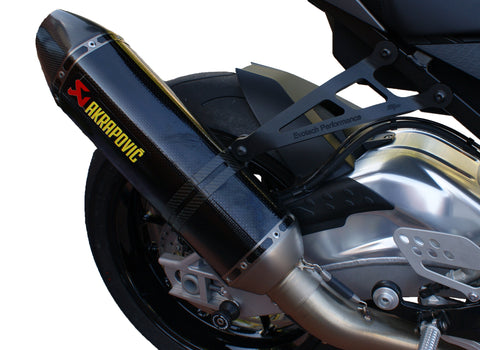 Evotech BMW S 1000 RR Akrapovic Exhaust hanger & Pillion Footpeg Removal Kit (2012 - 2014)