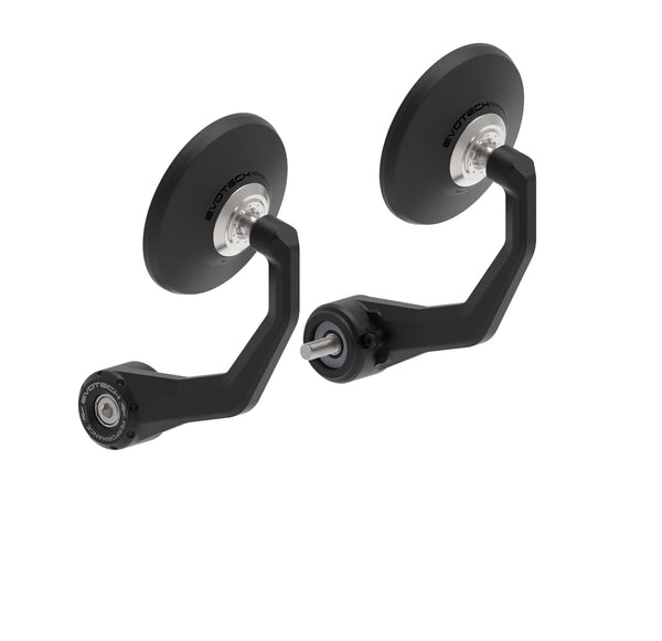 Evotech Bar End Mirrors (Retro) for the Kawasaki Z900 SE can be seamlessly installed to the handlebar ends using the model-specific mounting mechanism. EP’s pair of circular mirrors have pivot adjustment and powder-coated aluminium stems.
