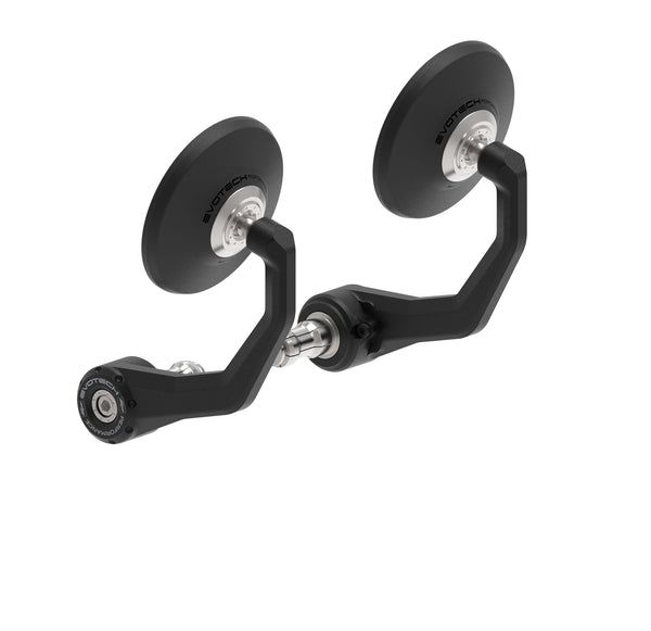 The left and right hand motorcycle mirrors of Evotech Bar End Mirrors (Retro) for the Ducati Monster 695 include a model-specific stainless steel installation system. Evotech Performance’s round handlebar end mirrors have powder-coated aluminium stems and adjustable mirror positioning.