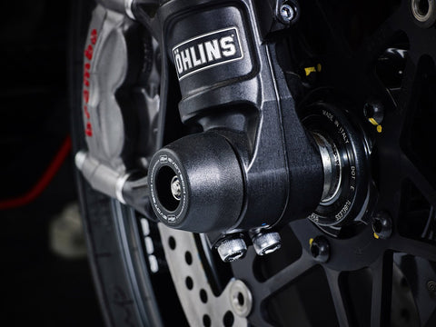 The seamless fit of EP nylon bobbin to the front fork of the Ducati Monster 1100 Evo.