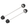 EP Spindle Bobbins Kit for the Honda X-ADV includes crash protection parts for both the front and rear motorcycle wheels. Each spindle rod holds two injection-moulded nylon and aluminium crash sliders.