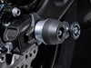 The EP spindle bobbin from EP Spindle Bobbins Kit for the Kawasaki Z650 Urban is seamlessly attached to the swingarm for crash protection and is fitted near the EP Paddock Stand Bobbins.