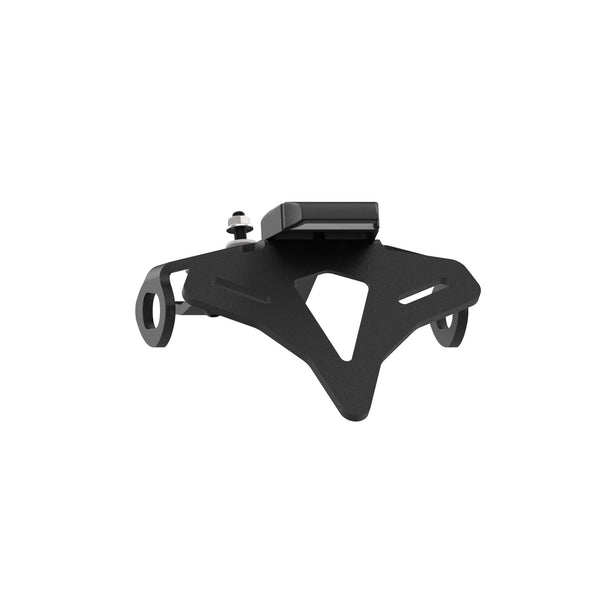 Motorcycle Tail Tidy License Plate Holder - Black CNC Aluminum Fender Eliminator With LED