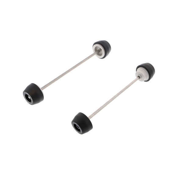 EP Spindle Bobbins Kit for the Yamaha MT-10 SP includes front fork crash protection and rear swingarm protection. Stainless steel spindle rods precisely fit the signature Evotech Performance nylon bobbins to either end of the motorcycle’s wheels.  