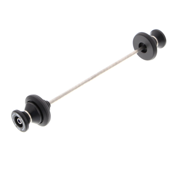 EP Paddock Stand Bobbins for the Yamaha XSR700. EP’s injection-moulded nylon paddock stand bobbins with precision shaped powder-coated black aluminium spacer, held either end of a rolled-thread spindle rod.