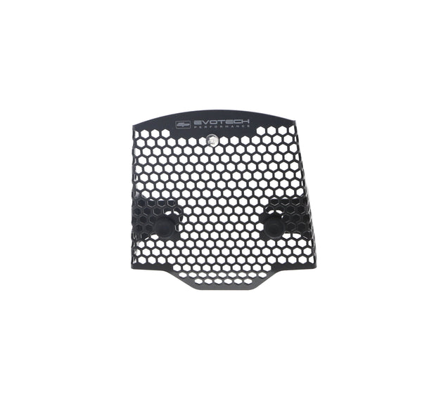 The Evotech Rectifier Guard for the Triumph Speed Triple has a specific shaping to accurately guard the motorcycle rectifier from road debris. Displaying the Evotech Performance logo, the motorcycle part is supplied with all required fasteners.